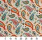 Upholstery Fabric - Orange & Rust Paisley Upholstery Fabric 54 Inches"